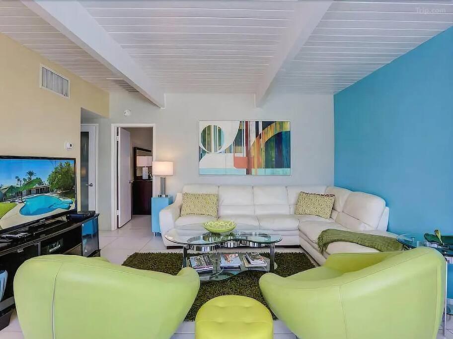 Serene 4 Bed 3 Bath Heated Pool Natural Backyard Heart Of Palm Springs Eksteriør billede