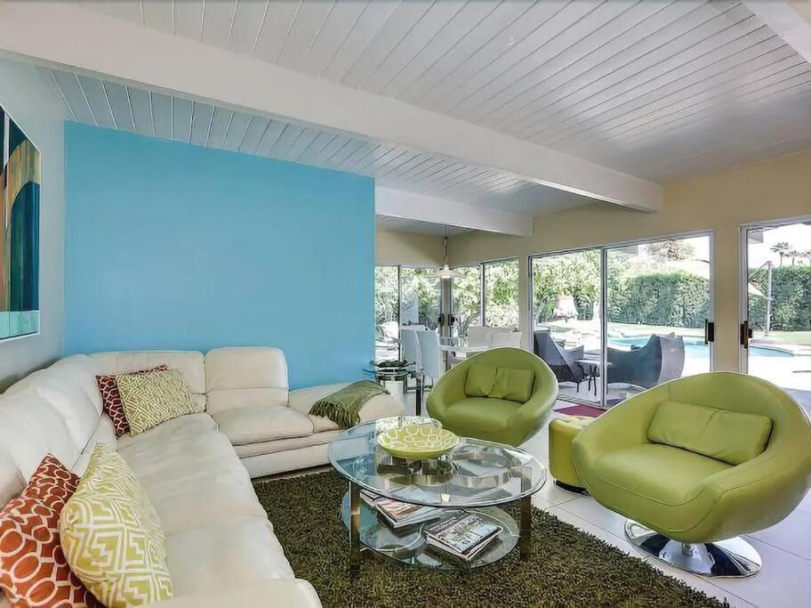 Serene 4 Bed 3 Bath Heated Pool Natural Backyard Heart Of Palm Springs Eksteriør billede